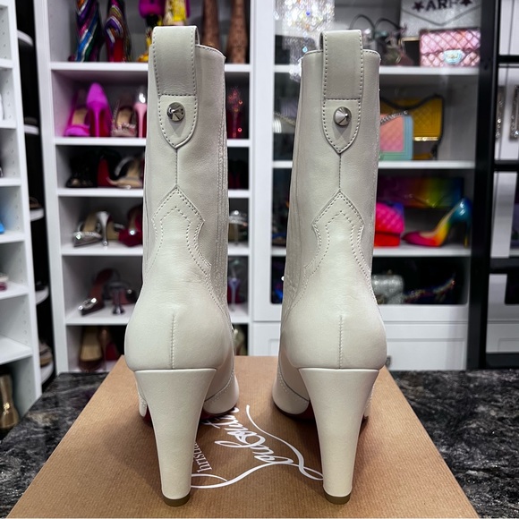 NWT Christian Louboutin ivory boots, 41 - Picture 8 of 12
